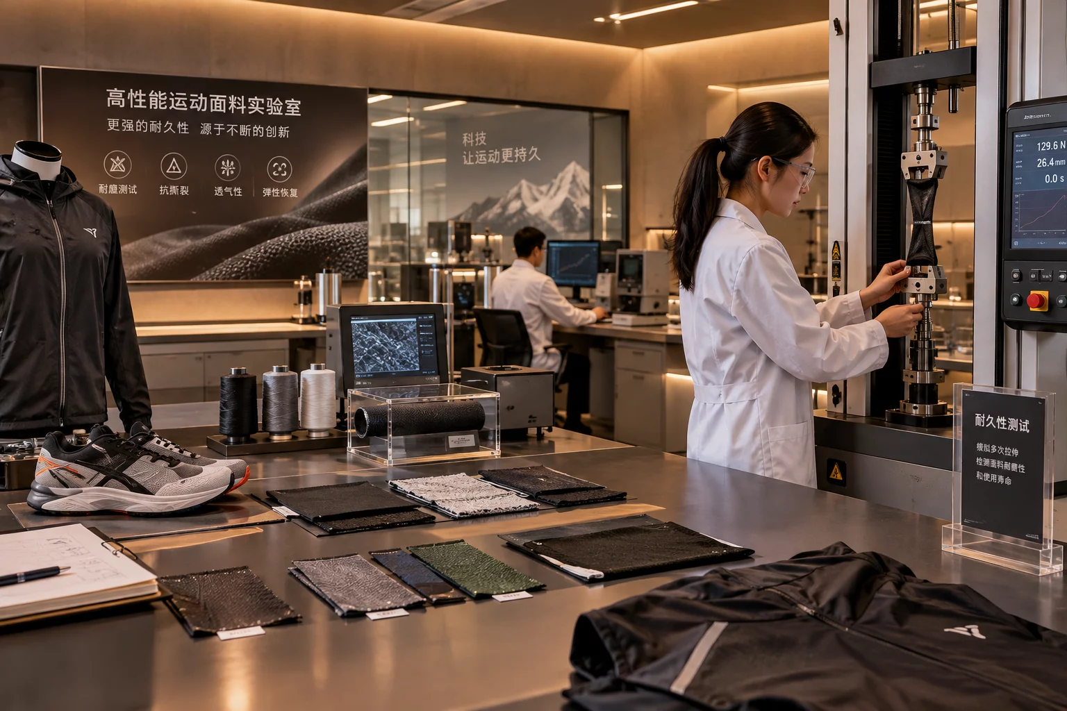 EndurElite 研发中心材料测试现场